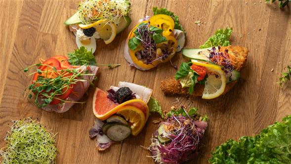 Højtbelagt smørrebrød